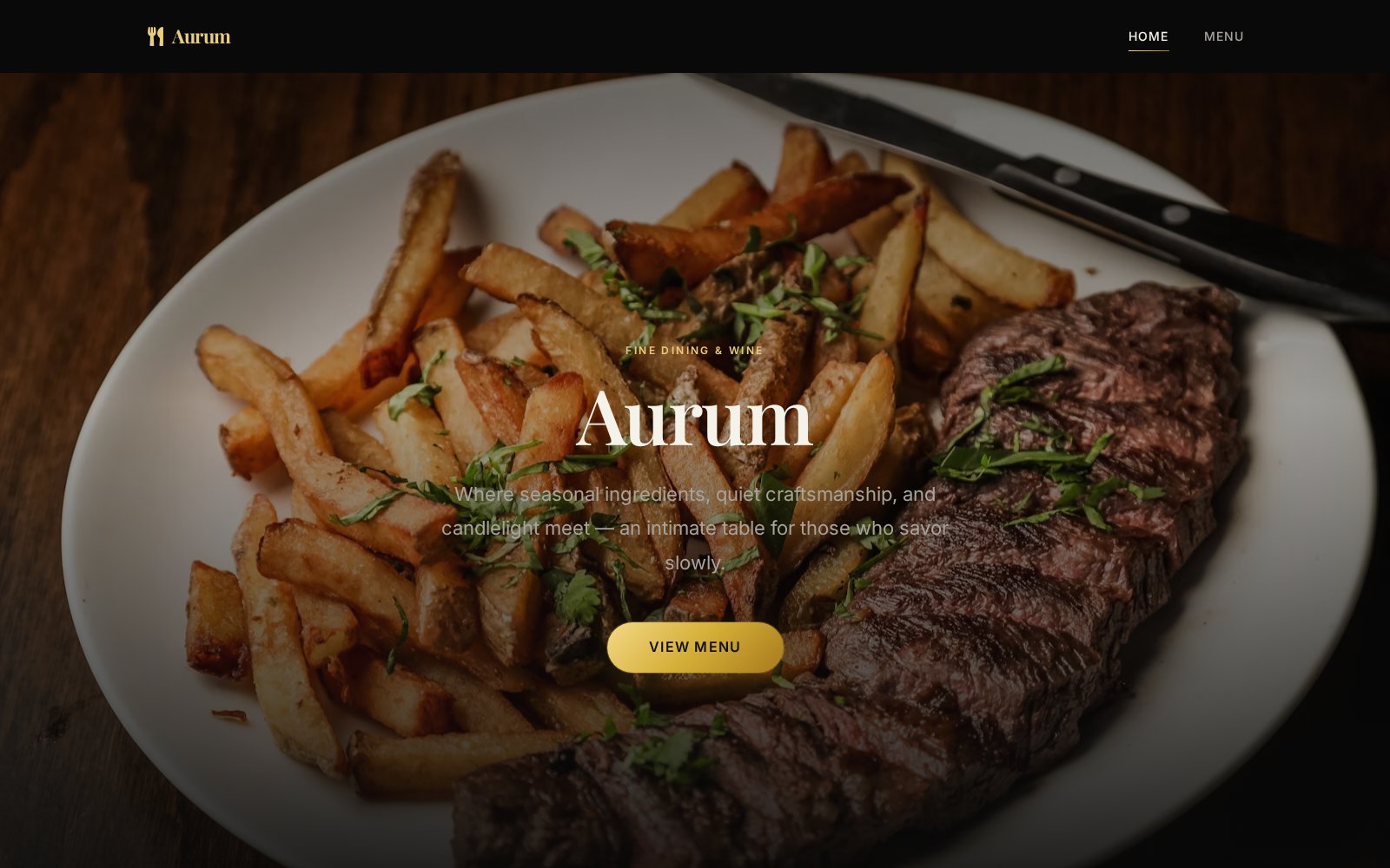 Aurum website preview