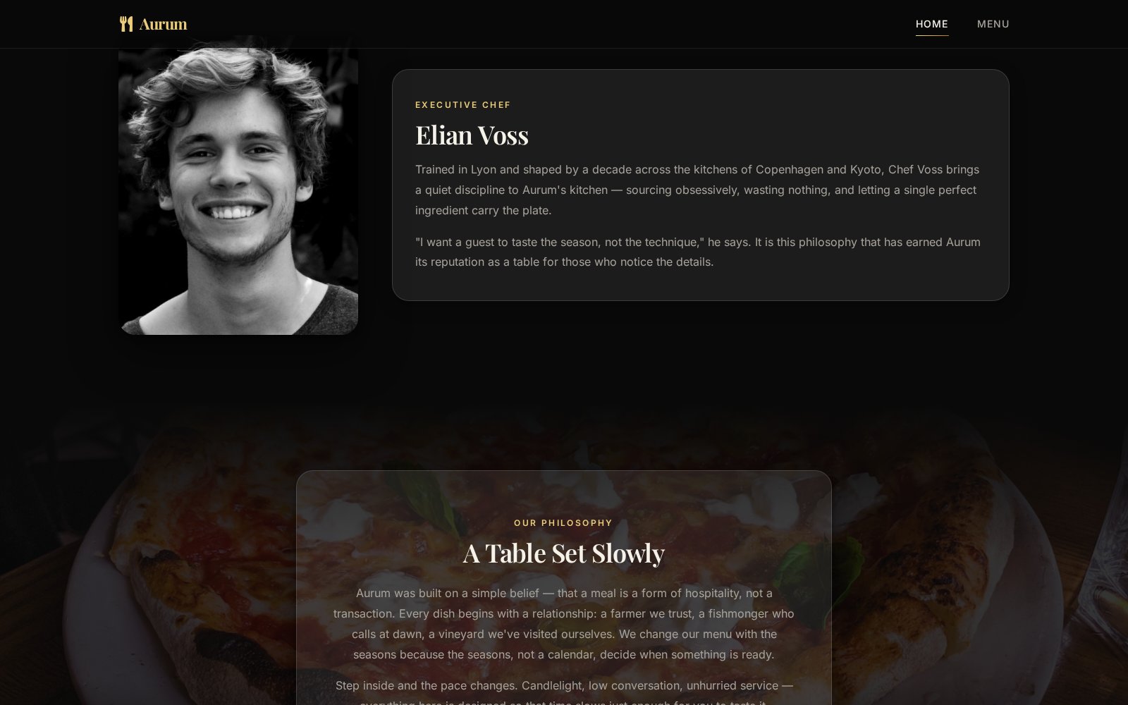 Aurum website preview