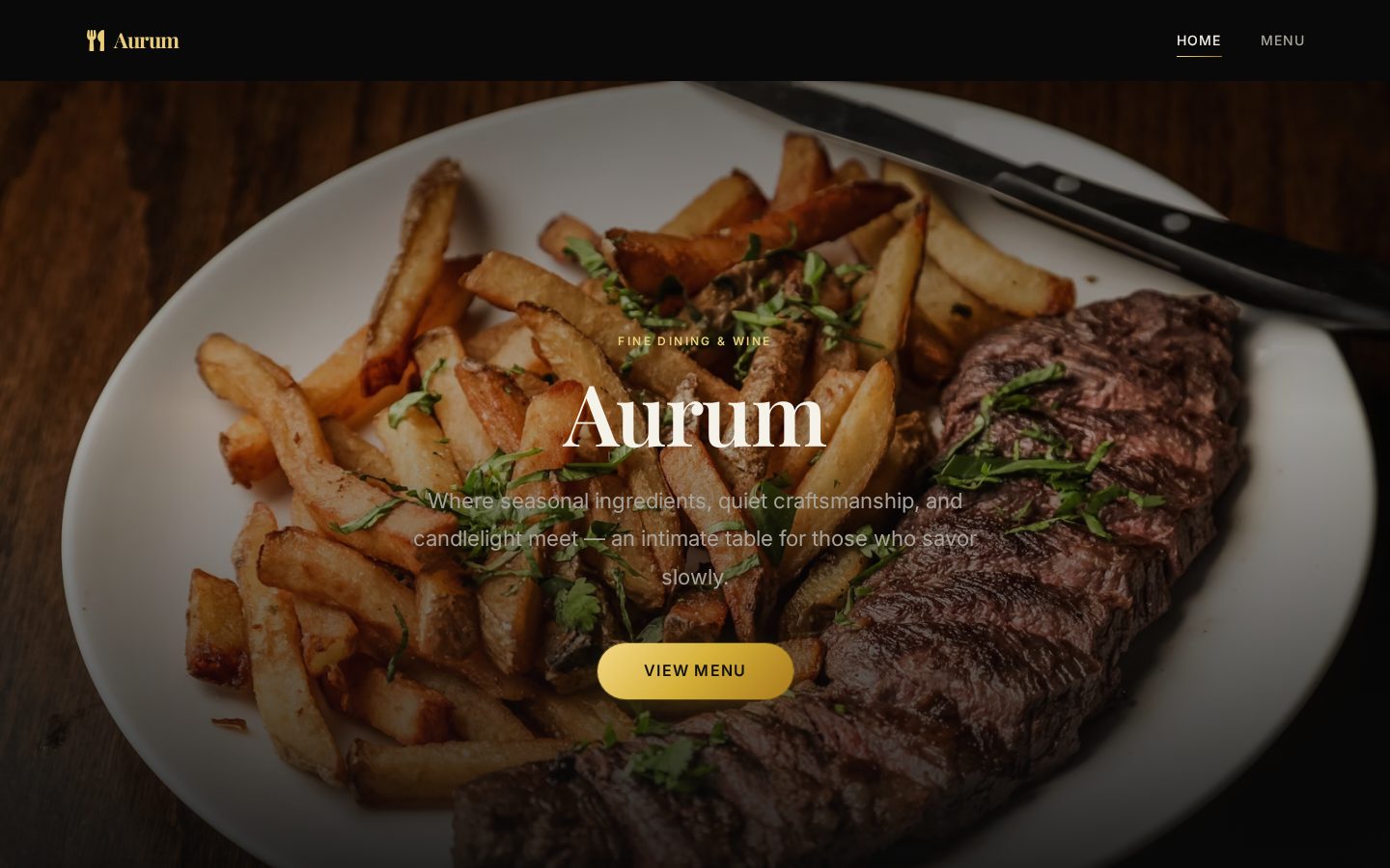 Aurum website preview