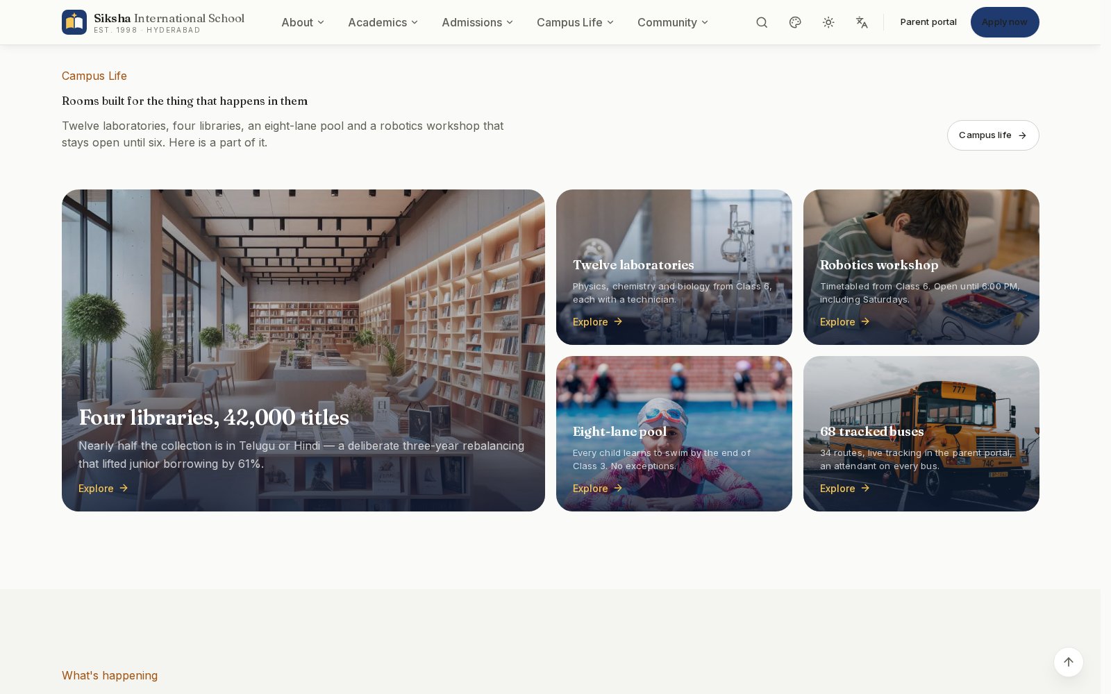 Siksha International School website preview